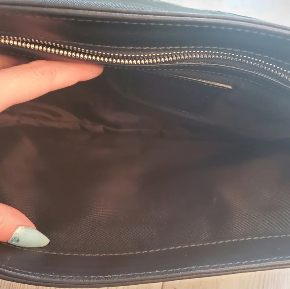 RETAIL COACH Vintage Y2K ALL LEATHER EXTERIOR Black Leather Laptop Bag
